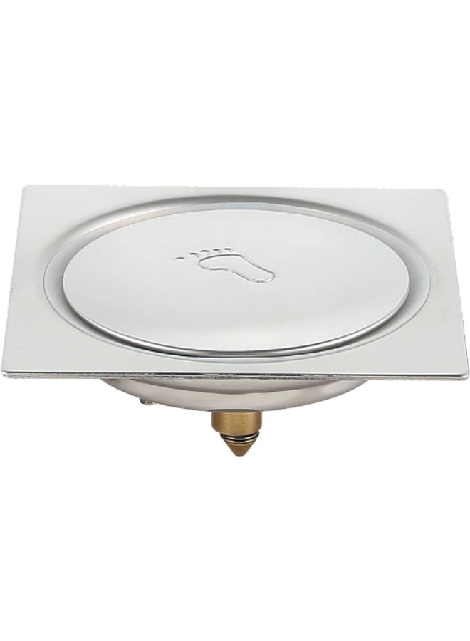 15×15 swirl-pattern floor drain – 304 stainless steel, chrome - Image 3